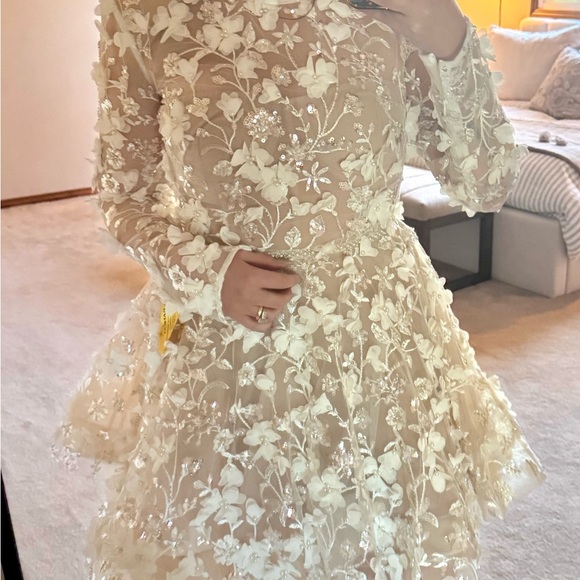 Bronx and Banco Sequin Floral Sheer Dress - Picture 7 of 7